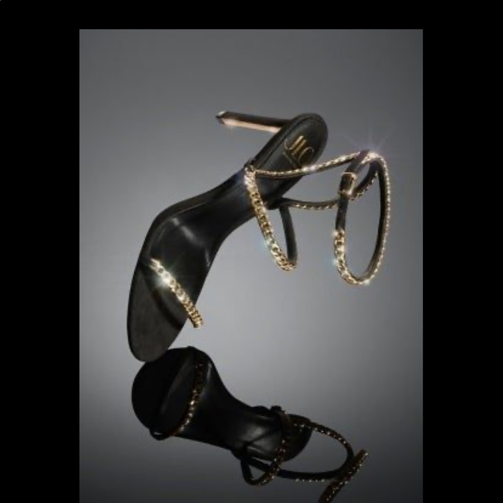 NEW BLACK JLO SANDAL!!! WORN ONCE. BOX INCLUDED